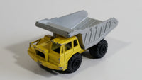 Majorette No. 274 Benne Carriere Quarry Super Dump Truck 1/100 Scale Yellow Grey  Die Cast Toy Car Vehicle