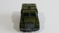 1973 Lesney Matchbox Rolamatics No. 16 Badger Army Green Radar Truck Die Cast Toy Car Military Vehicle