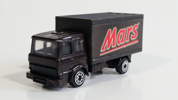 1995 Hot Wheels Auto City Mars Chocolate Bar Candy Snack Brown Delivery Truck Die Cast Toy Car Vehicle with Opening Rear Doors