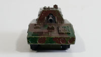 Vintage 1976 Lesney Matchbox Rolamatics No. 70 S.P Gun Tank Army Olive Green and Brown Camouflage Die Cast Toy Car Military Weaponry Vehicle with Moving Gun Made in England