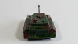 Vintage 1976 Lesney Matchbox Rolamatics No. 70 S.P Gun Tank Army Olive Green and Brown Camouflage Die Cast Toy Car Military Weaponry Vehicle with Moving Gun Made in England