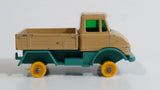 Vintage 1967 Lesney No. 49 Mercedes Benz Unimog Tan and Aqua Teal Die Cast Toy Car Vehicle Made in England