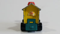 Vintage Aviva 1950, 1959, 1966 No. C17 Snoopy Locomotvie Train Engine Yellow Teal Red Die Cast Toy Car Vehicle Made in Hong Kong Peanuts Comic Strip Cartoon Collectible