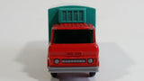 1967-1972 Lesney Matchbox No. 44 GMC Refrigerator Truck Red Turquoise (Bumper, No Tow, w/ Door Stop) (A)