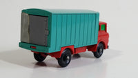 1967-1972 Lesney Matchbox No. 44 GMC Refrigerator Truck Red Turquoise (Bumper, No Tow, w/ Door Stop) (A)