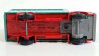 1967-1972 Lesney Matchbox No. 44 GMC Refrigerator Truck Red Turquoise (Bumper, No Tow, w/ Door Stop) (A)