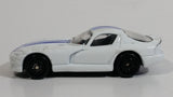 Maisto Dodge Viper White with Blue Stripes Die Cast Toy Luxury Sports Car Vehicle