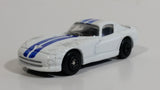 Maisto Dodge Viper White with Blue Stripes Die Cast Toy Luxury Sports Car Vehicle