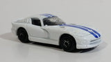 Maisto Dodge Viper White with Blue Stripes Die Cast Toy Luxury Sports Car Vehicle