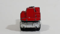 Unknown Brand Mobile Crane Truck White and Red Die Cast Toy Car Vehicle