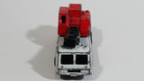 Unknown Brand Mobile Crane Truck White and Red Die Cast Toy Car Vehicle