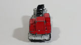 Unknown Brand Mobile Crane Truck White and Red Die Cast Toy Car Vehicle