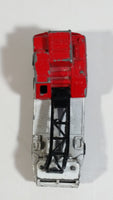 Unknown Brand Mobile Crane Truck White and Red Die Cast Toy Car Vehicle