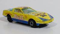 Yatming No. 1038 Chevrolet Corvette Bull King of Road Best Shot #38 Yellow Die Cast Toy Race Car Vehicle