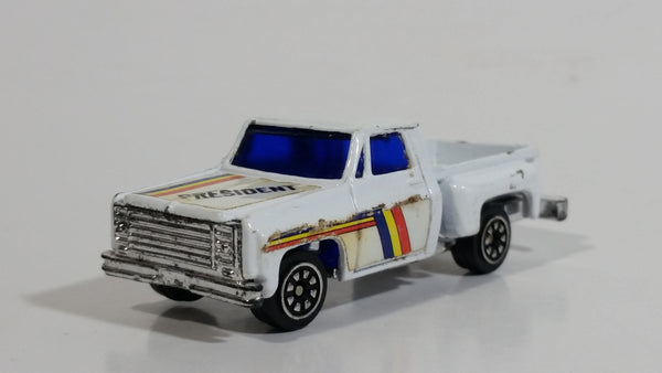 Vintage Soma Super Wheels 1973-80 Chevy Stepside Pickup Truck White Die Cast Toy Car Vehicle