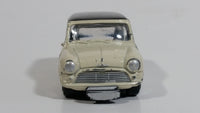 Motor Max 6017 Austin Mini Cooper Cream White with Black Roof Die Cast Toy Car Vehicle