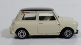 Motor Max 6017 Austin Mini Cooper Cream White with Black Roof Die Cast Toy Car Vehicle