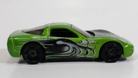 2002 Hot Wheels Octoblast '97 Corvette Metalflake Green Die Cast Toy Car Vehicle