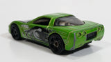 2002 Hot Wheels Octoblast '97 Corvette Metalflake Green Die Cast Toy Car Vehicle