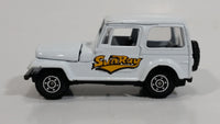 Welly No. 3333 Jeep CJ-7 White "SunRay" Die Cast Toy Car Vehicle with Opening Hood