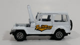 Welly No. 3333 Jeep CJ-7 White "SunRay" Die Cast Toy Car Vehicle with Opening Hood