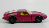 Vintage 1972 Lesney Matchbox Superfast No. 32 Maserati Bora Magenta Pink Die Cast Toy Car Vehicle with Opening Doors Made in England