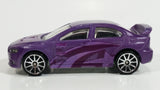 2010 Hot Wheels Color Shifters 2008 Lancer Evolution Purple / White Die Cast Toy Car Vehicle