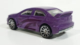 2010 Hot Wheels Color Shifters 2008 Lancer Evolution Purple / White Die Cast Toy Car Vehicle