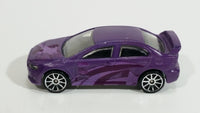 2010 Hot Wheels Color Shifters 2008 Lancer Evolution Purple / White Die Cast Toy Car Vehicle