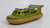 Vintage 1972 Lesney Matchbox Superfast Hovercraft No. 72 & 2 Green and Tan Die Cast Toy Watercraft Boat Rescue Emergency Vehicle Made in England