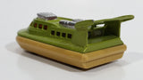 Vintage 1972 Lesney Matchbox Superfast Hovercraft No. 72 & 2 Green and Tan Die Cast Toy Watercraft Boat Rescue Emergency Vehicle Made in England