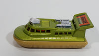 Vintage 1972 Lesney Matchbox Superfast Hovercraft No. 72 & 2 Green and Tan Die Cast Toy Watercraft Boat Rescue Emergency Vehicle Made in England