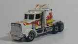 1983 Hot Wheels Long Shot Semi Tractor Truck Rig Pennzoil #1 White Die Cast Car Vehicle