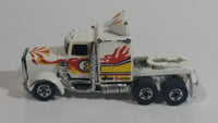 1983 Hot Wheels Long Shot Semi Tractor Truck Rig Pennzoil #1 White Die Cast Car Vehicle