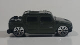 2001 Maisto Hummer H2 Concept Dark Olive Army Green Die Cast Toy Car Vehicle