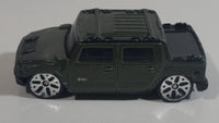 2001 Maisto Hummer H2 Concept Dark Olive Army Green Die Cast Toy Car Vehicle