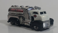 2009 Hot Wheels Fast Gassin Fuel Truck White with Chrome Tank Die Cast Toy Car Vehicle