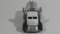 2009 Hot Wheels Fast Gassin Fuel Truck White with Chrome Tank Die Cast Toy Car Vehicle