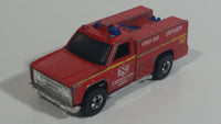 1978 Hot Wheels Emergency Squad Rescue Ranger Red Fire Truck Die Cast Toy Car Vehicle - BW - Blue Lights - Hong Kong