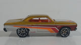 2010 Hot Wheels Nightburnerz '70 Roadrunner Metalflake Gold Die Cast Toy Muscle Car Vehicle