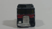 1993 Matchbox Super Rigs Kenworth Cabover Aerodyne Semi Tractor Truck Rig Harley Davidson Black Die Cast Toy Car Vehicle