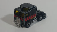 1993 Matchbox Super Rigs Kenworth Cabover Aerodyne Semi Tractor Truck Rig Harley Davidson Black Die Cast Toy Car Vehicle