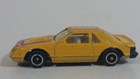 Unknown Brand 1980s Style Mustang GT Yellow Die Cast Toy Car Vehicle