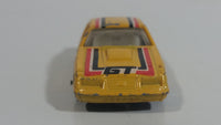 Unknown Brand 1980s Style Mustang GT Yellow Die Cast Toy Car Vehicle