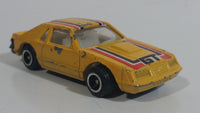 Unknown Brand 1980s Style Mustang GT Yellow Die Cast Toy Car Vehicle