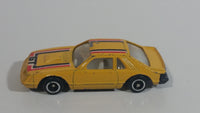 Unknown Brand 1980s Style Mustang GT Yellow Die Cast Toy Car Vehicle