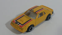 Unknown Brand 1980s Style Mustang GT Yellow Die Cast Toy Car Vehicle