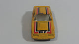 Unknown Brand 1980s Style Mustang GT Yellow Die Cast Toy Car Vehicle