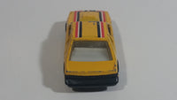 Unknown Brand 1980s Style Mustang GT Yellow Die Cast Toy Car Vehicle