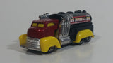 2012 Hot Wheels City Works Fast Gassin Fuel Truck Dark Red with Black Tank Die Cast Toy Car Vehicle